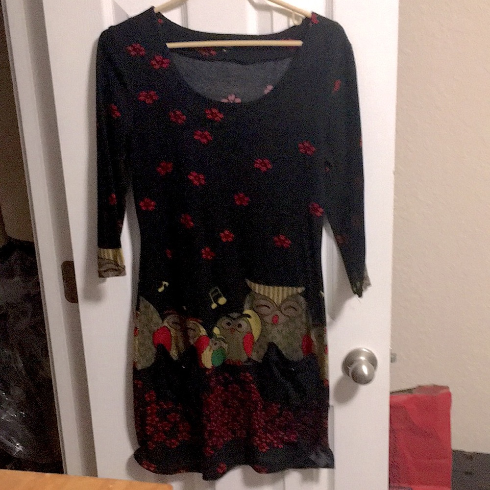 Unique looking owl dress design by Stella Made in England size 10